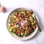 Roasted Sweet Potato Salad with Cranberry Dressing