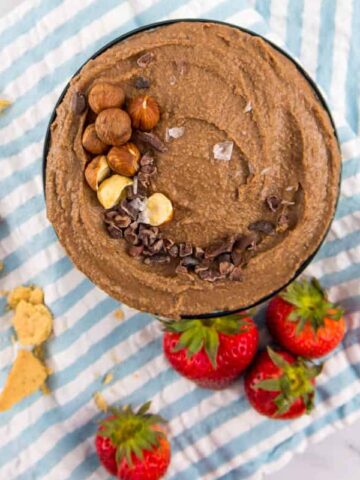 Chocolate Hazelnut Dessert Hummus | Sip and Spice