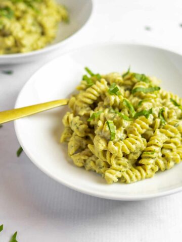20-Minute Dairy-Free Pesto Alfredo | Sip and Spice