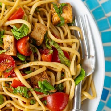 Bruschetta Chicken Noodle Salad | Sip and Spice