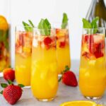 Brunch Sangria Mimosas with Mint and Pineapple | Sip and Spice