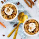 Vegan Carrot Cake Oatmeal with Coconut Whip | Sip and Spice
