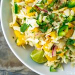 15-Minute Spicy Mango Slaw | Sip and Spice
