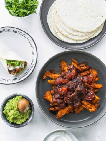 Spicy Lemon Chicken and Burst Tomato Wraps | Sip and Spice