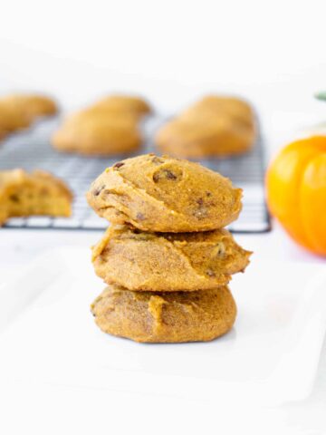 Easy Pumpkin Chocolate Chip Cookies Stack | Sip and Spice