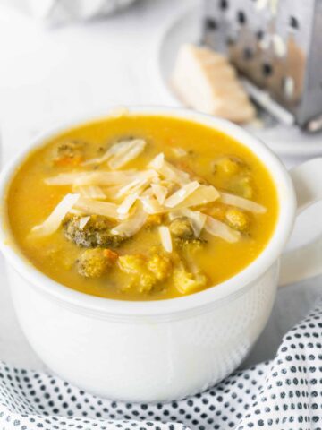 Healthy Broccoli Cheddar Soup | Sip and Spice
