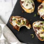 French Onion Soup Crostini | Sip and Spice